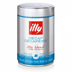 Illy Espresso Decaffeinato mletá káva bez kofeinu 250 g 